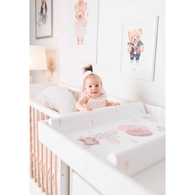 Saltea de infasat, Ceba Baby, Basic, 50x70 cm, Atasabila la patut, Fara BPA, 0 luni+, Mouse