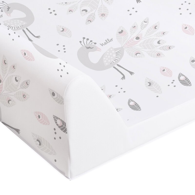 Saltea de infasat, Ceba Baby, Confort, 50x70 cm, Atasabila la patut, Fara BPA, 0 luni+, Caro White