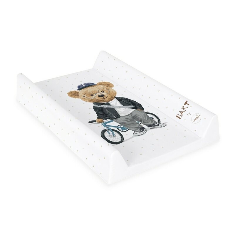 Saltea de infasat, Ceba Baby, Confort, 50x70 cm, Atasabila la patut, Fara BPA, 0 luni+, Fluffy Puffy Bart