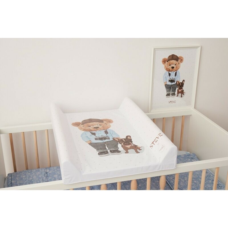 Saltea de infasat, Ceba Baby, Confort, 50x70 cm, Atasabila la patut, Fara BPA, 0 luni+, Fluffy Puffy Bart
