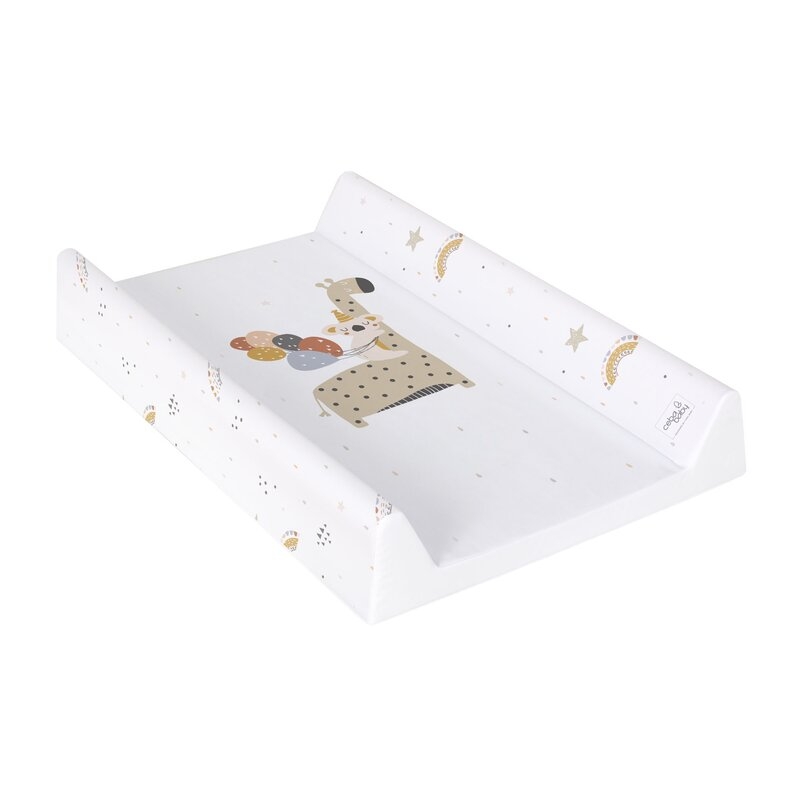 Saltea de infasat, Ceba Baby, Confort, 50x70 cm, Atasabila la patut, Fara BPA, 0 luni+, Giraffe