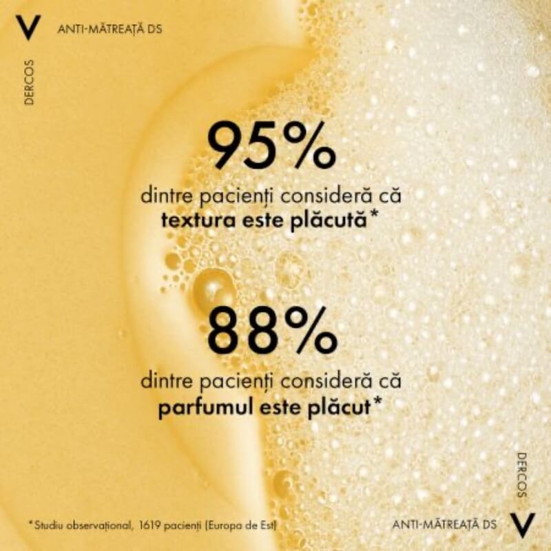 Sampon anti-matreata pentru par normal-gras Dercos, 390 ml, Vichy