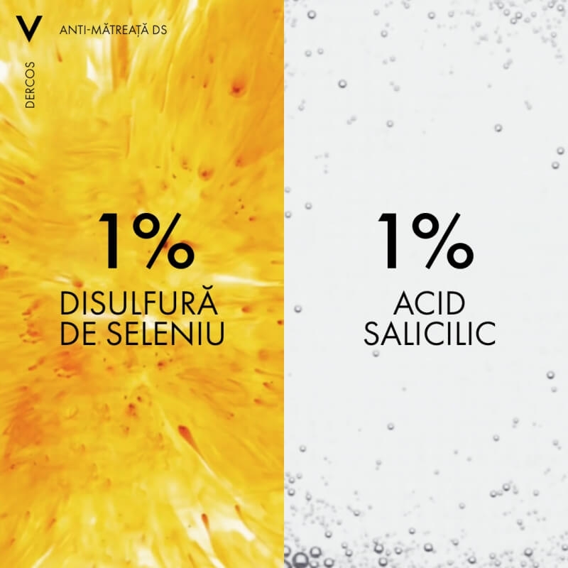 Sampon anti-matreata pentru par uscat Dercos, 390 ml, Vichy