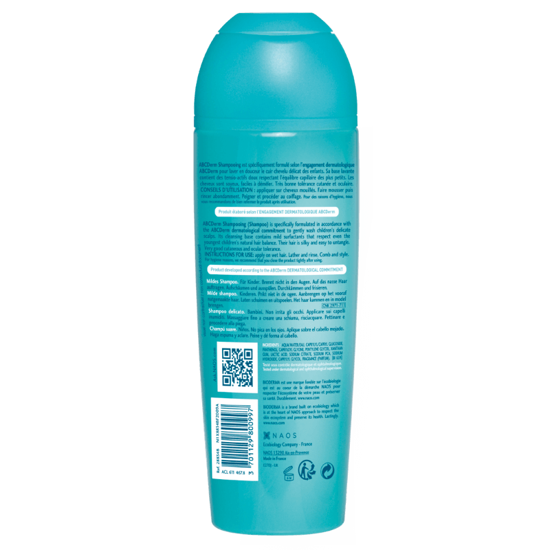 Sampon pentru curatarea delicata a copiilor ABCDerm, 200 ml, Bioderma