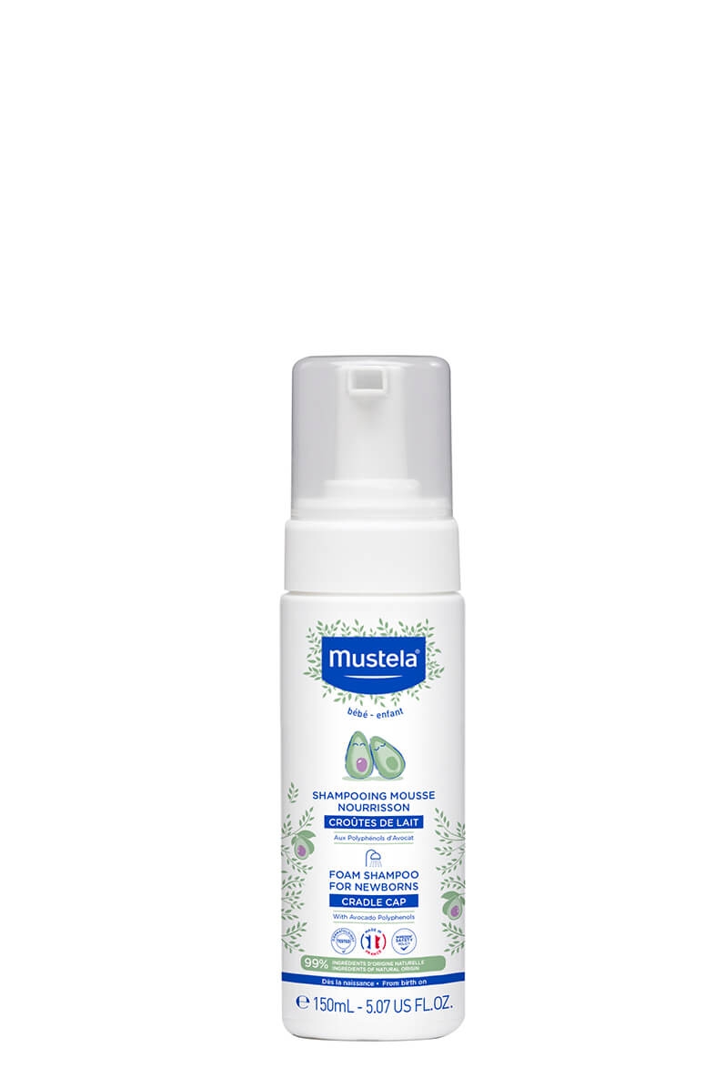 Sampon spuma pentru nou-nascuti, 150 ml, Mustela