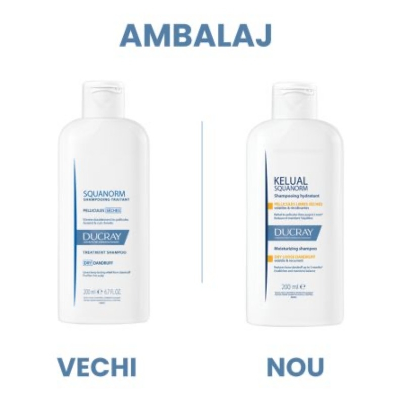 Sampon  anti-matreata uscata Kelual Squanorm, 200 ml, Ducray