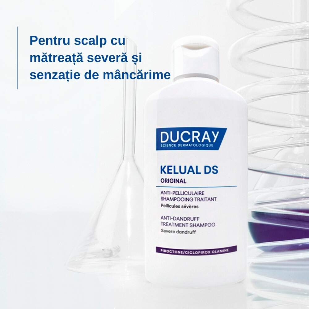 Sampon tratament anti-matreata severa Kelual DS Original, 100 ml, Ducray Sampon tratament anti-matreata severa Kelual DS Original, 100 ml, Ducray