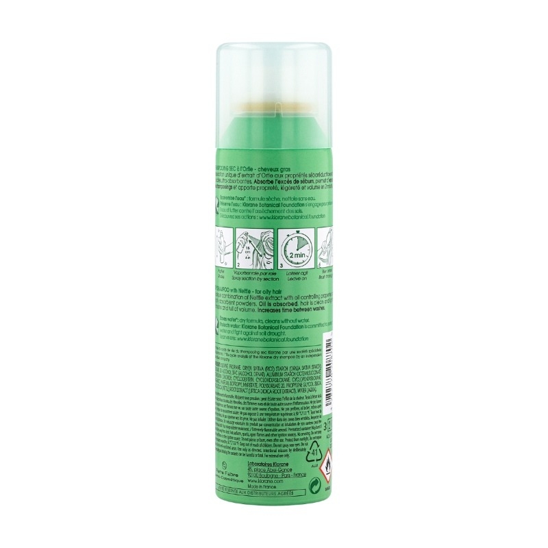 Sampon uscat cu extract de urzica, 150ml, Klorane