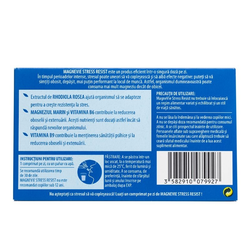 Magnevie Stress Resist, 30 comprimate filmate, Sanofi