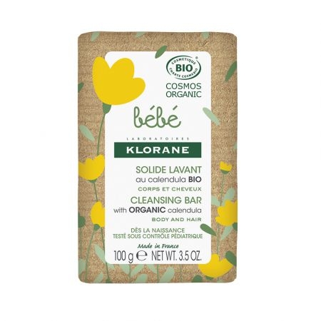 Sapun solid Bio pentru corp si par, 100g, Klorane Bebe