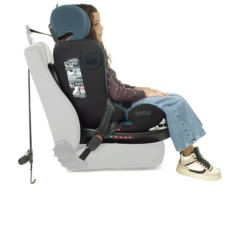 Scaun auto, Be Cool, Easy I-Size, Rotire 360 grade, 40 - 150 cm, 0 - 36 kg, Cu Isofix si Centura Top Tether, Conform cu standardul european de securitate ECE R129, Antracita