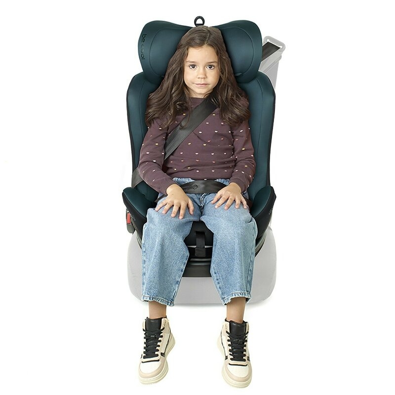 Scaun auto, Be Cool, Easy I-Size, Rotire 360 grade, 40 - 150 cm, 0 - 36 kg, Cu Isofix si Centura Top Tether, Conform cu standardul european de securitate ECE R129, Antracita