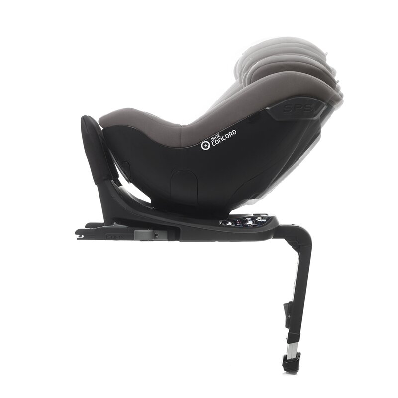 Scaun auto, Jane, Iflow I-Size, Rotire 360 grade, 40 - 105 cm, Cu Isofix si picior stabilizator, Protectie superioara in caz de impact lateral - SPS, Conform cu standardul european de securitate ECE R129, Matt Gray