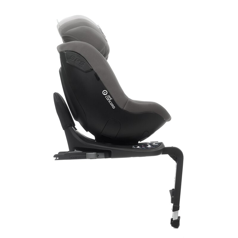 Scaun auto, Jane, Iflow I-Size, Rotire 360 grade, 40 - 105 cm, Cu Isofix si picior stabilizator, Protectie superioara in caz de impact lateral - SPS, Conform cu standardul european de securitate ECE R129, Matt Gray