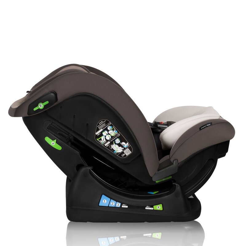 Scaun auto, Lionelo, Aart i-Size, Cu spatar inclinabil in 4 pozitii, Cu tetiera reglabila in 13 pozitii, 0-36 Kg, 40-150 cm, Cu centura siguranta in 3 puncte, Conform cu ECE R129/03, Bej
