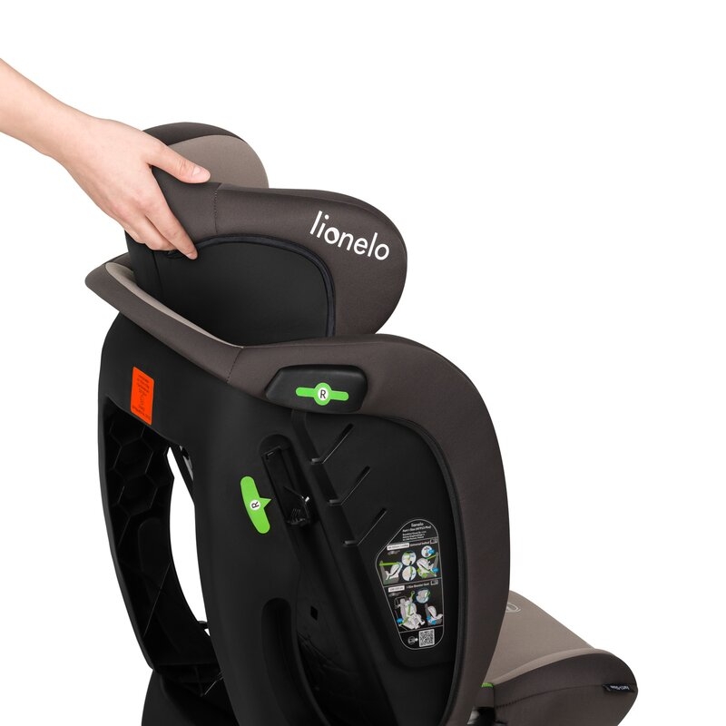 Scaun auto, Lionelo, Aart i-Size, Cu spatar inclinabil in 4 pozitii, Cu tetiera reglabila in 13 pozitii, 0-36 Kg, 40-150 cm, Cu centura siguranta in 3 puncte, Conform cu ECE R129/03, Bej