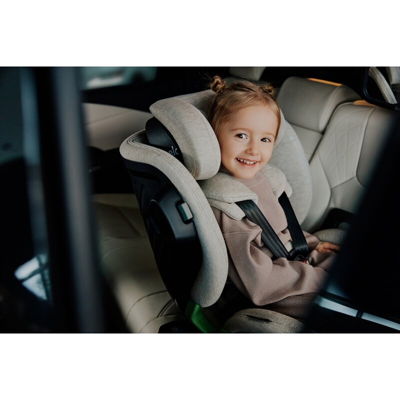 Scaun auto, Lionelo, Harmony i-Size, Rotire 360 grade, Protectie laterala, Cu spatar reglabil in 5 pozitii, Cu tetiera reglabila in 12 pozitii, 0-36 Kg, 40-150 cm, Cu Isofix, Husa din bambus, Conform cu ECE R129, Negru