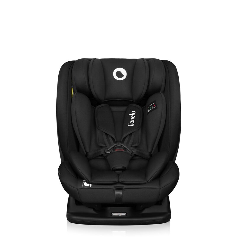 Scaun auto, Lionelo, i-Size Izzy, 0-36 Kg, 40-150 cm, Instalare cu centurile masinii, Protectie laterala, Ajustare spatar in 3 pozitii, Tetiera reglabila in 13 trepte, Conform cu R129, Negru