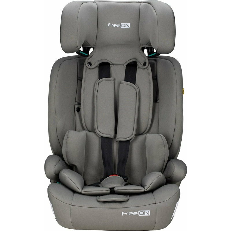 Scaun auto pentru copii, Uran, I-Size, 76 - 150 cm/ 1 - 12 ani, Cu tetiera reglabila in 14 pozitii, Conform cu standardul european de securitate ECE R129, FreeON, Khaki Grey