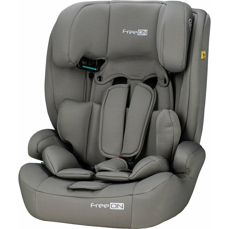 Scaun auto pentru copii, Uran, I-Size, 76 - 150 cm/ 1 - 12 ani, Cu tetiera reglabila in 14 pozitii, Conform cu standardul european de securitate ECE R129, FreeON, Khaki Grey