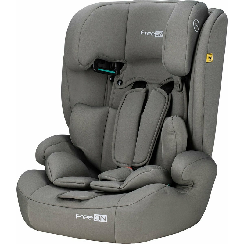 Scaun auto pentru copii, Uran, I-Size, 76 - 150 cm/ 1 - 12 ani, Cu tetiera reglabila in 14 pozitii, Conform cu standardul european de securitate ECE R129, FreeON, Khaki Grey