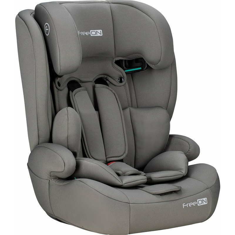 Scaun auto pentru copii, Uran, I-Size, 76 - 150 cm/ 1 - 12 ani, Cu tetiera reglabila in 14 pozitii, Conform cu standardul european de securitate ECE R129, FreeON, Khaki Grey