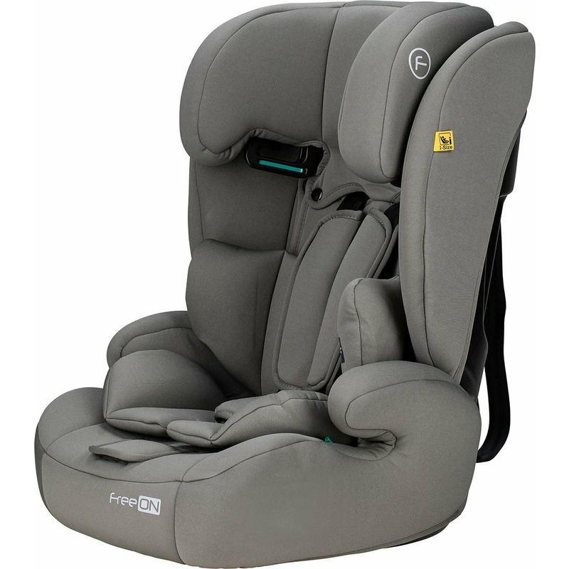 Scaun auto pentru copii, Uran, I-Size, 76 - 150 cm/ 1 - 12 ani, Cu tetiera reglabila in 14 pozitii, Conform cu standardul european de securitate ECE R129, FreeON, Khaki Grey