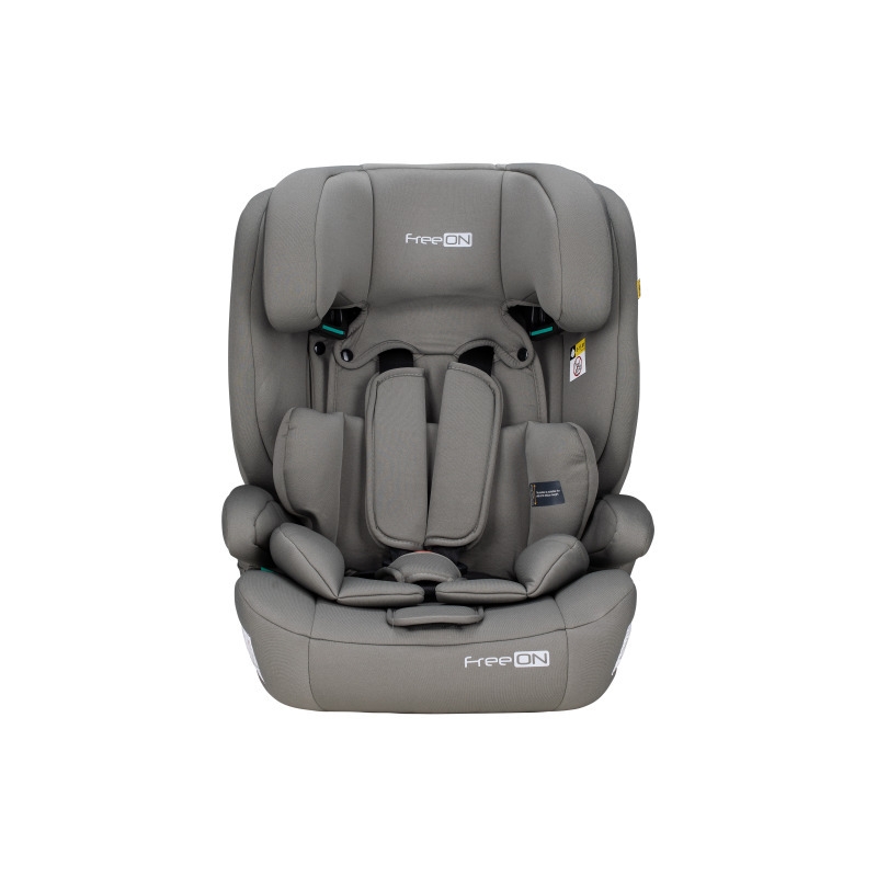 Scaun auto pentru copii, Uran, I-Size, 76 - 150 cm/ 1 - 12 ani, Cu tetiera reglabila in 14 pozitii, Conform cu standardul european de securitate ECE R129, FreeON, Khaki Grey
