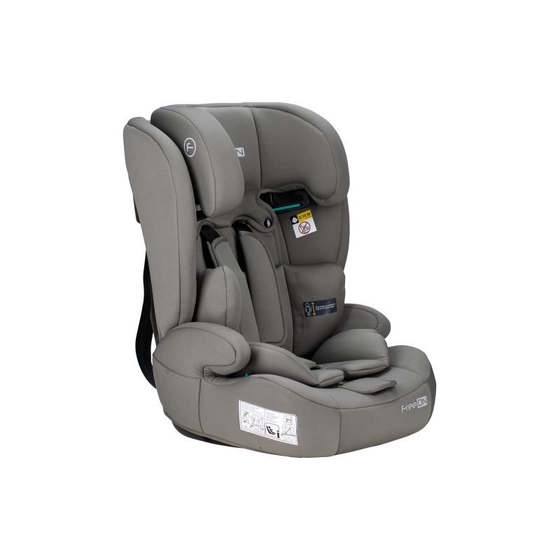 Scaun auto pentru copii, Uran, I-Size, 76 - 150 cm/ 1 - 12 ani, Cu tetiera reglabila in 14 pozitii, Conform cu standardul european de securitate ECE R129, FreeON, Khaki Grey