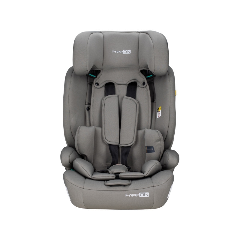 Scaun auto pentru copii, Uran, I-Size, 76 - 150 cm/ 1 - 12 ani, Cu tetiera reglabila in 14 pozitii, Conform cu standardul european de securitate ECE R129, FreeON, Khaki Grey