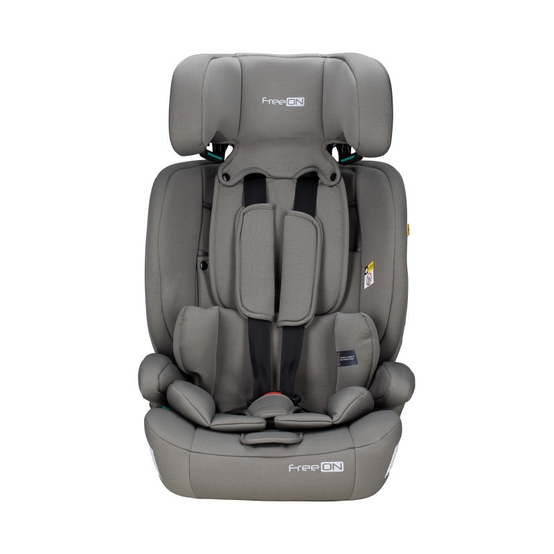 Scaun auto pentru copii, Uran, I-Size, 76 - 150 cm/ 1 - 12 ani, Cu tetiera reglabila in 14 pozitii, Conform cu standardul european de securitate ECE R129, FreeON, Khaki Grey