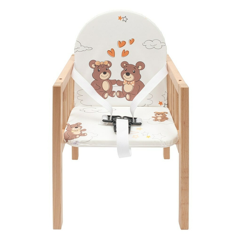 Scaun de masa, 2 in 1, Din lemn, Inaltime 93 cm, Victory Natur, New Baby