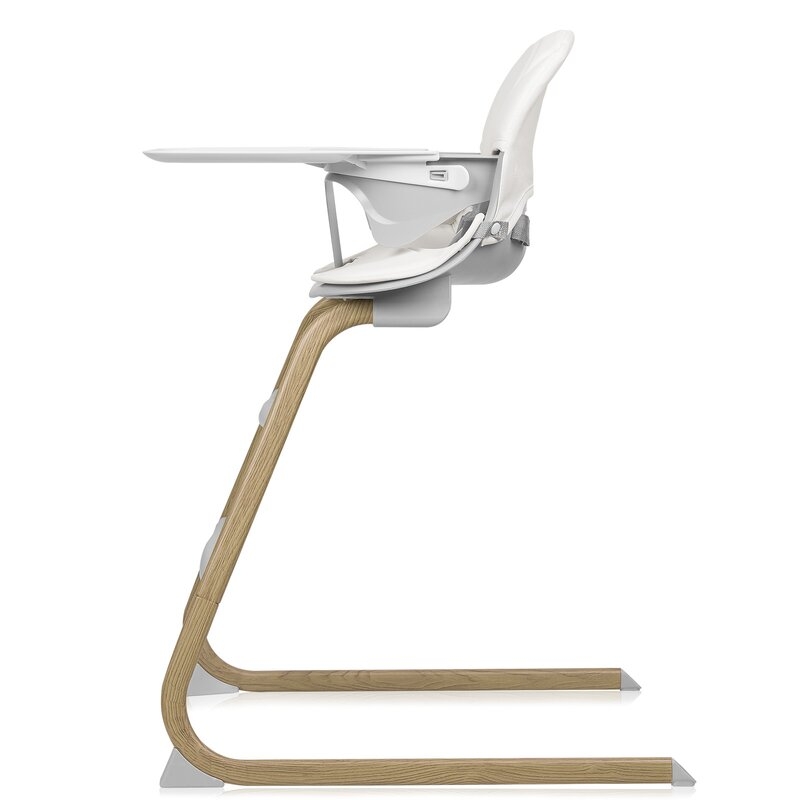 Scaun de masa, Lionelo, Dalia, 2 in 1, Transformabil, Cu 2 suporturi pentru picioare, Cu tavita detasabila, Sustine 60 kg, 6 luni+, Conform cu EN14988, Gri