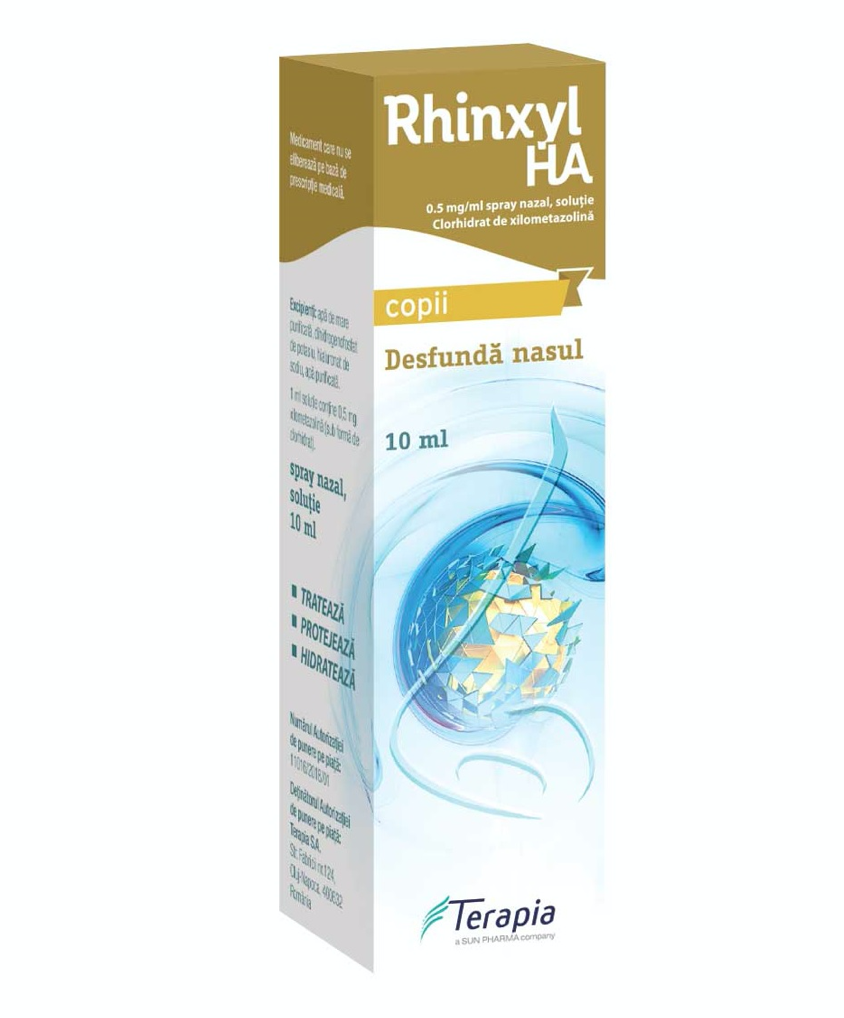 Rhinxyl HA pentru copii 0,5 mg/ml spray nazal, solutie x 10 ml