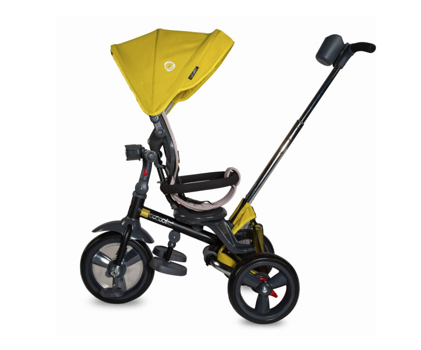 Coccolle Tricicleta multifunctionala 4in1 cu sezut reversibil Velo Mustar