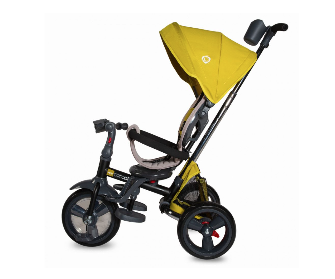 Coccolle Tricicleta multifunctionala 4in1 cu sezut reversibil Velo Mustar
