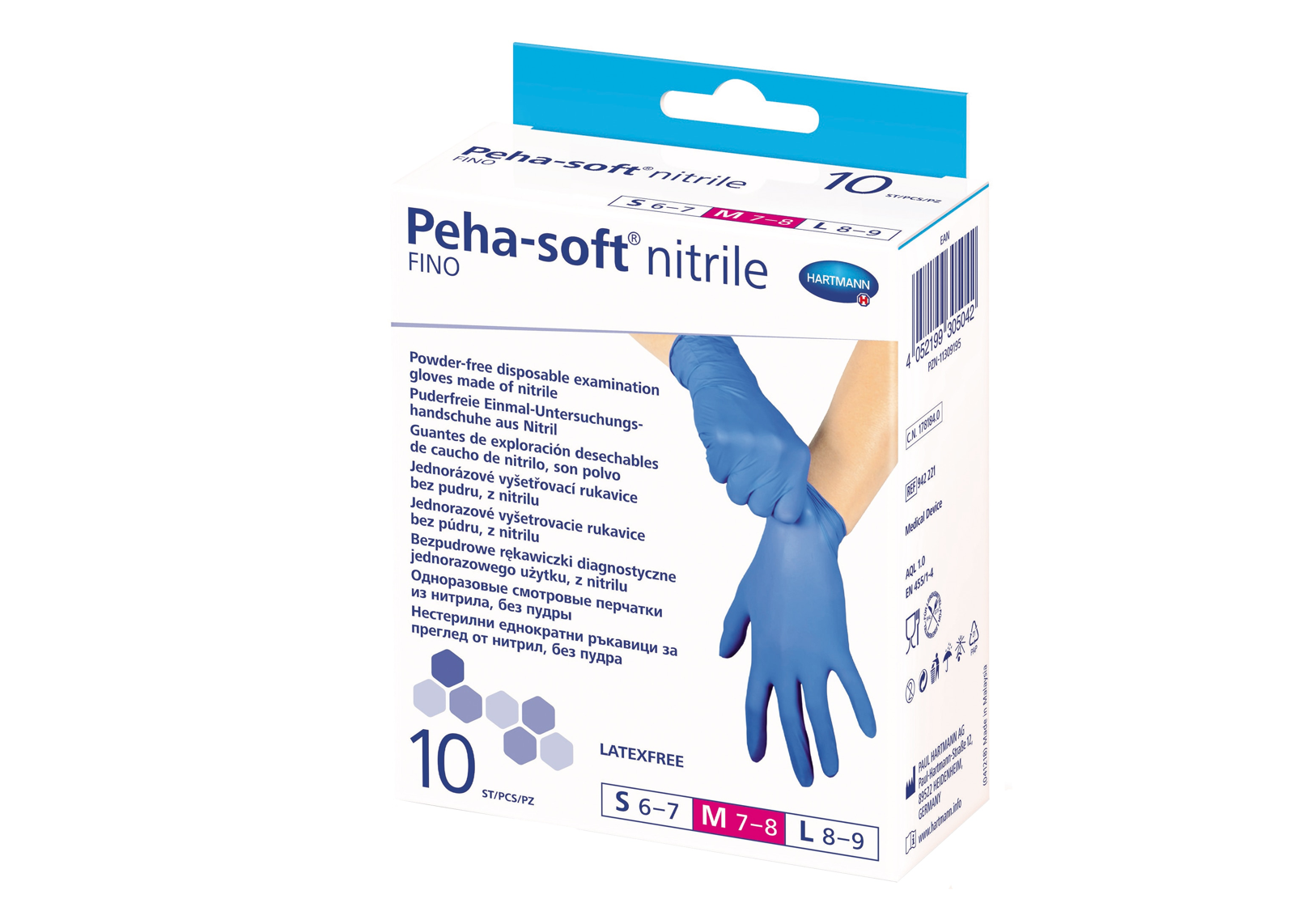 Peha - Soft Nitrile manusi albastre nepudrate M 10buc
