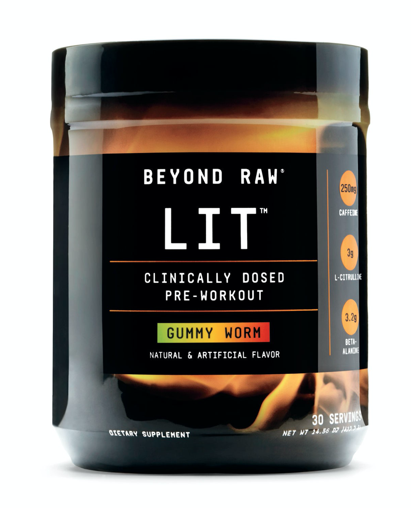 GNC - Beyond Raw LIT cu aroma de gummy worm 412.8 g