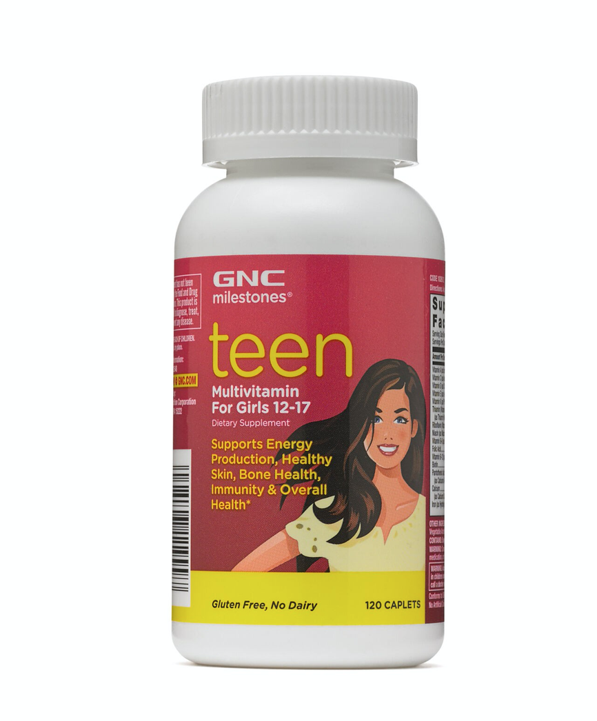 GNC - Milestones Teen multivitamine pentru fete 12-17 ani 120caps