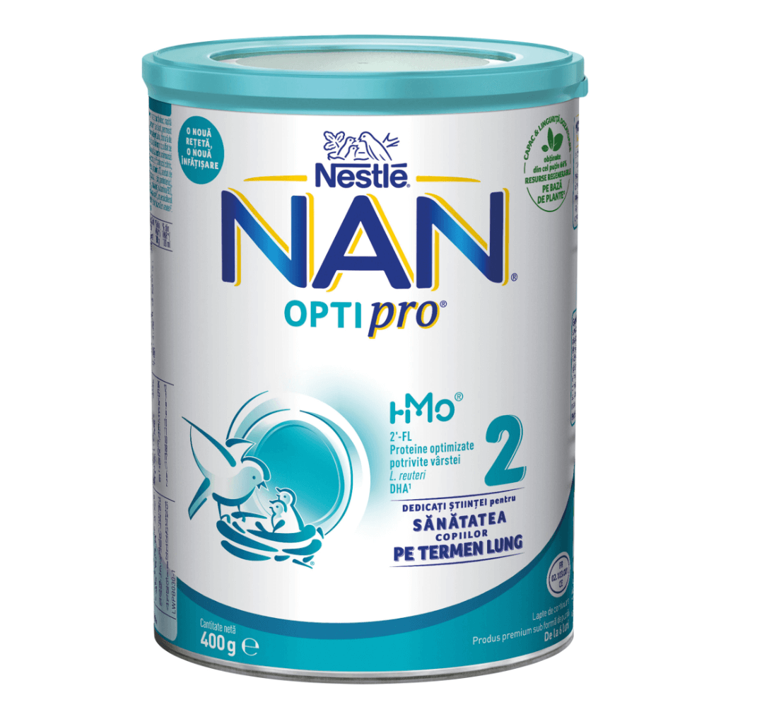Nestle - Nan 2 Optipro HMO lapte praf pentru copii de la 6 luni 400g