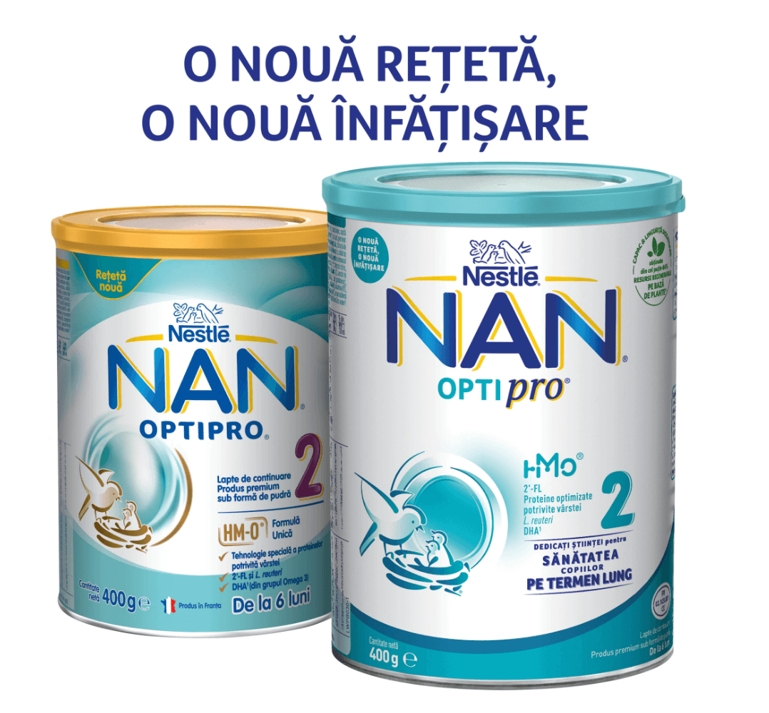 Nestle - Nan 2 Optipro HMO lapte praf pentru copii de la 6 luni 400g