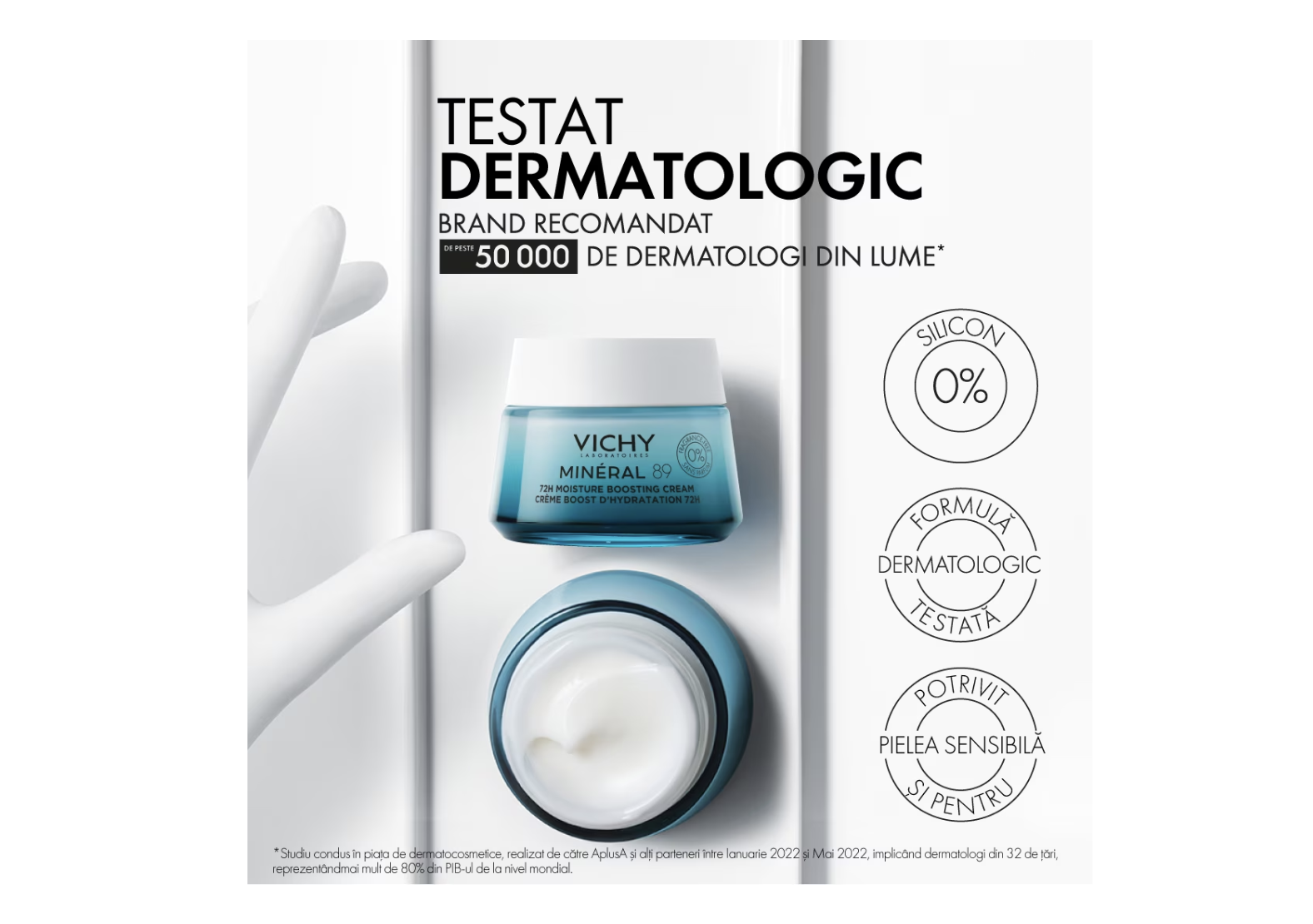 Mineral 89 crema intens hidratanta 72h toate tipurile de ten, 50ml, Vichy