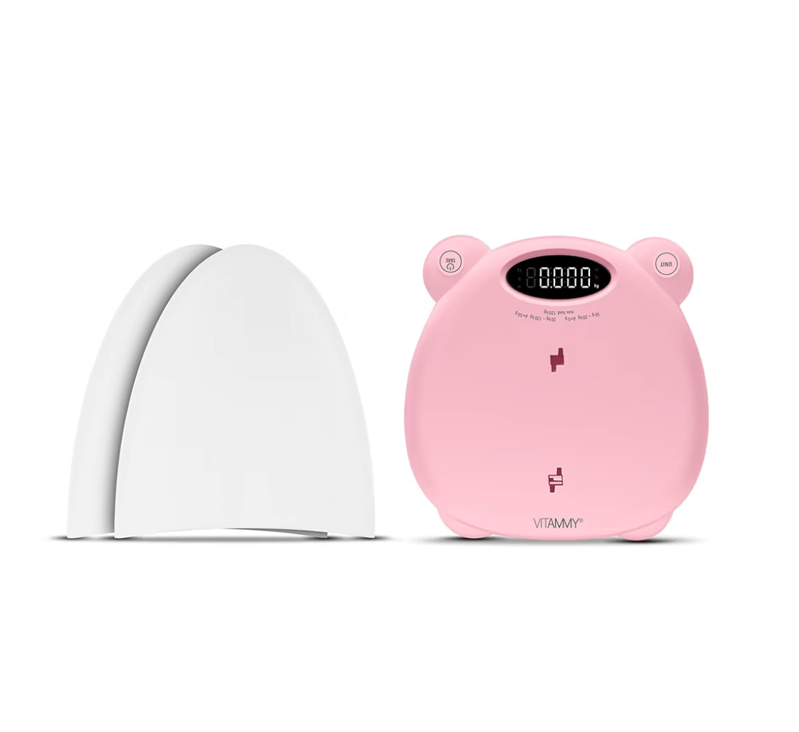 Vitammy - Babycinno cantar electronic 4 in 1 pentru nou-nascut si adulti maxim 120kg roz