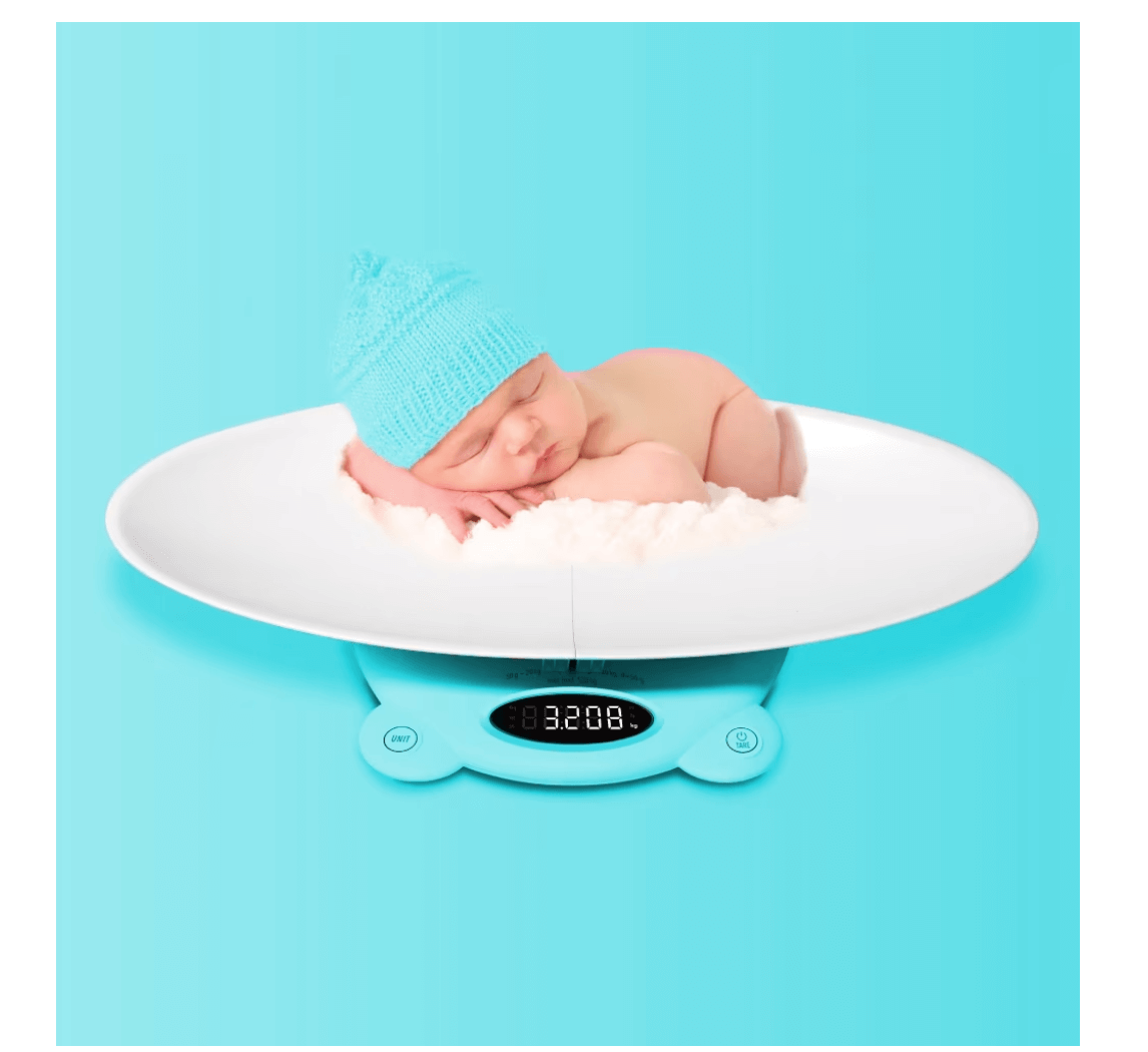 Vitammy - Babycinno cantar electronic 4 in 1 pentru nou-nascut si adulti maxim 120kg turcoaz