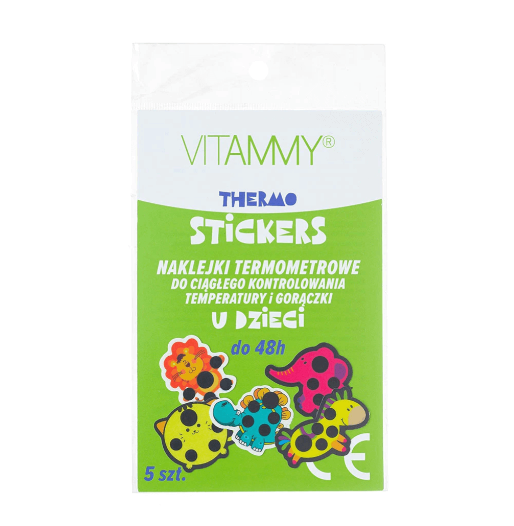Vitammy - Thermo set 5 autocolante depistare febra cristale lichide multicolor