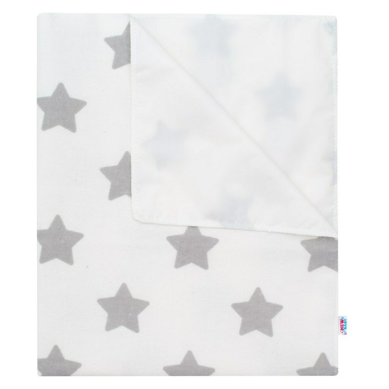 Scutec impermeabil din flanel, Cu multiple intrebuintari, Dimensiune 57x47 cm, New Baby, Stars