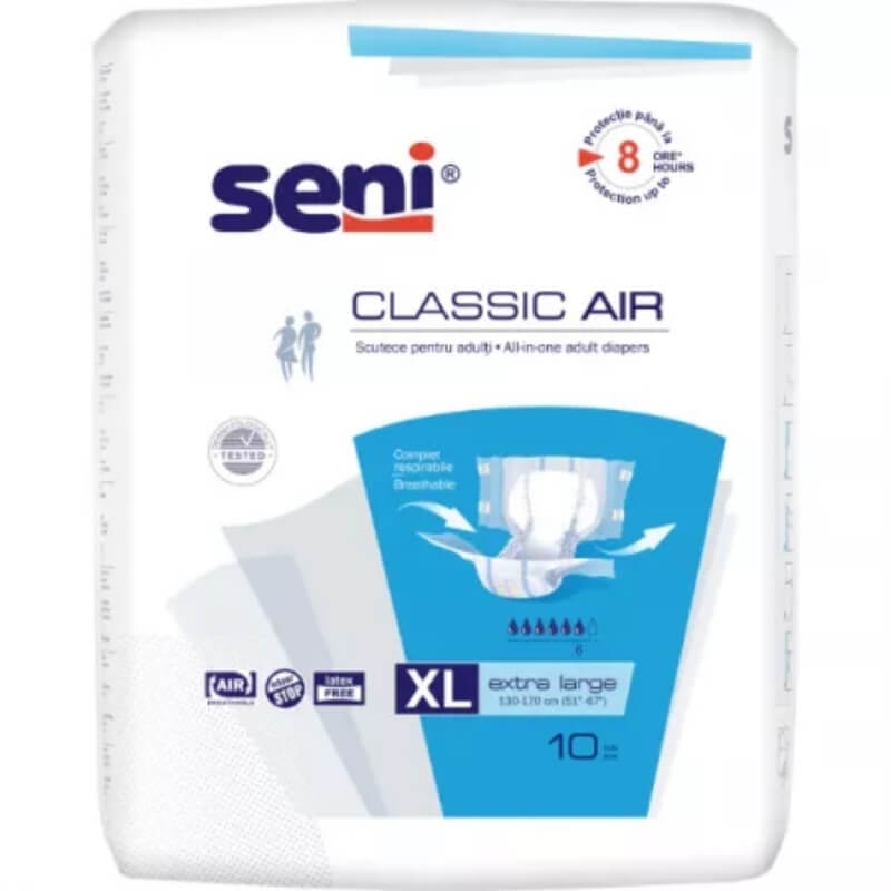 Scutece adulti Classic Air Extra Large, 10 bucati, Seni