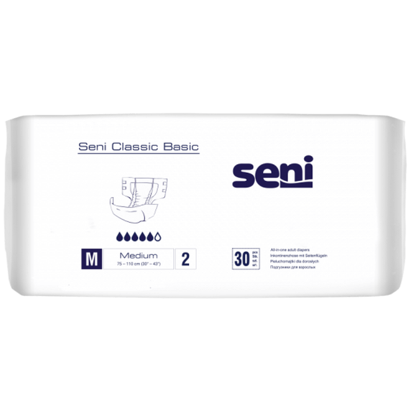 Scutece adulti Classic Basic Medium 30bucati, Seni