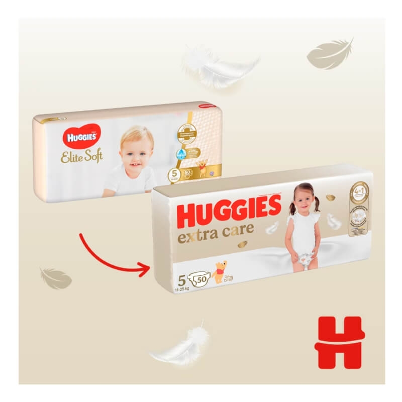 Scutece Extra Care, Nr.5, 11-25 kg, 50 buc, Huggies