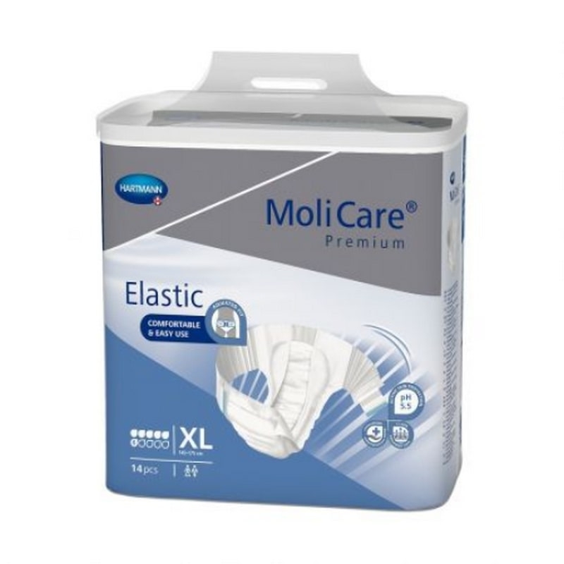 Scutece adulti MoliCare Premium Elastic 6 picaturi XL, 14 bucati, Hartmann